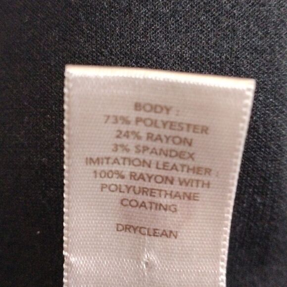 Loft Ponte Knit Dress With Faux Leather Trim - Picture 8 of 9